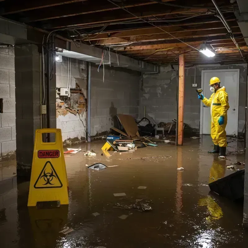 Flooded Basement Electrical Hazard in Corbin, KY Property